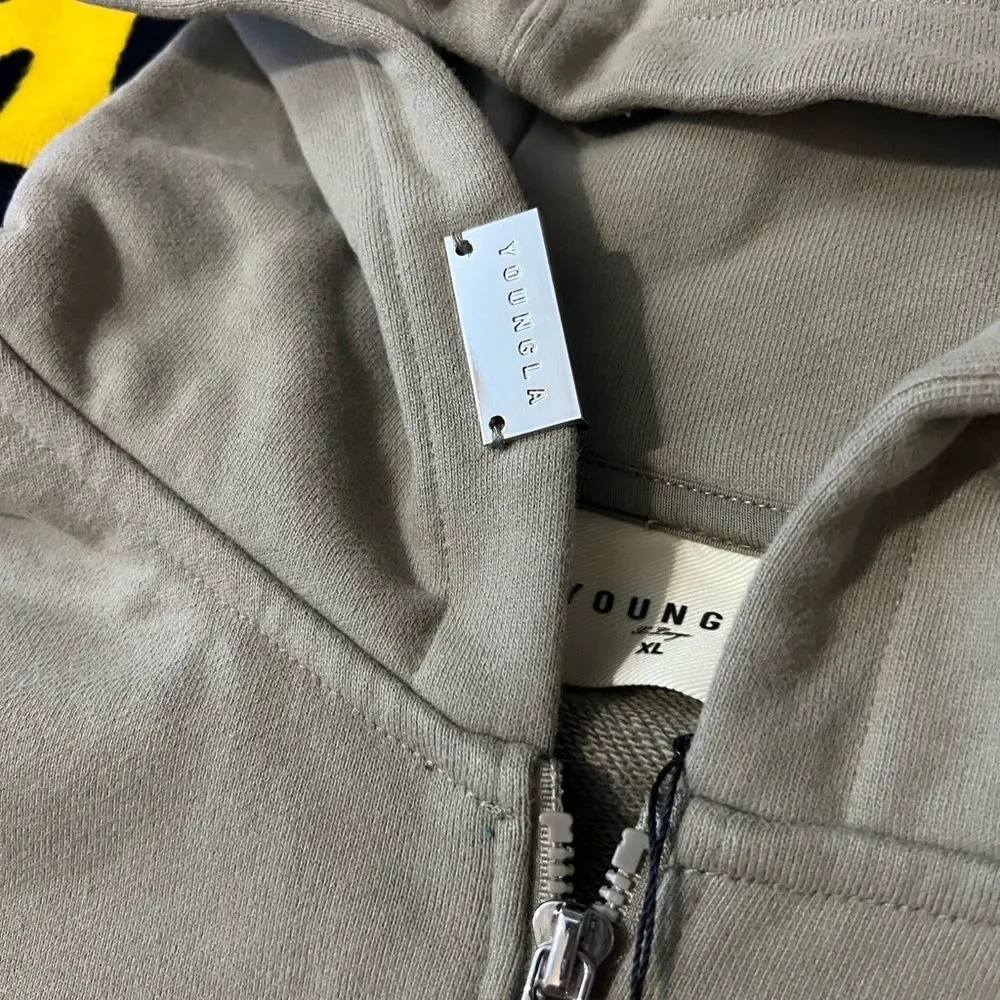 5066 YoungLA Men's Zip Up Sweater